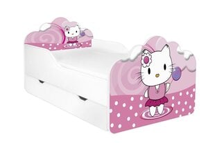 Детская кровать с матрасом и ящиком для постельного белья POLA 62, 140x70 см цена и информация | Детские кровати | pigu.lt