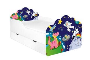 Детская кровать с матрасом и ящиком для постельного белья POLA 33, 160x80 см цена и информация | Детские кровати | pigu.lt