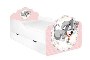 Детская кровать с матрасом и ящиком для постельного белья POLA 50, 160x80 см цена и информация | Детские кровати | pigu.lt