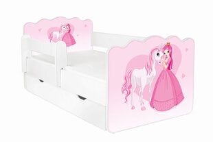 Tип B. Кровать с матрасом, ящиком для белья и съемной защитой ALEX 9, 160x80 см цена и информация | Детские кровати | pigu.lt