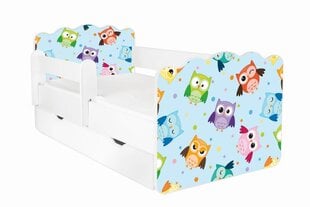 Кровать с матрасом, ящиком для белья и съемной защитой ALEX 57, 160x80 см цена и информация | Детские кровати | pigu.lt