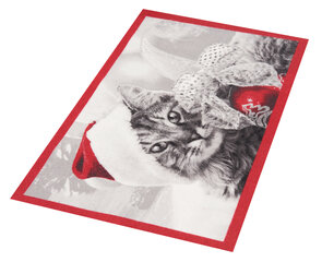 Hanse Home durų kilimėlis Christmas Cat, 45x75 cm kaina ir informacija | Durų kilimėliai | pigu.lt