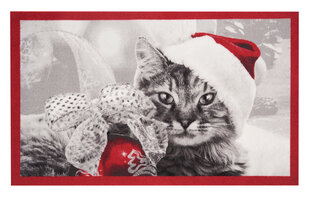 Hanse Home durų kilimėlis Christmas Cat, 45x75 cm kaina ir informacija | Durų kilimėliai | pigu.lt