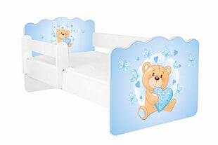 Кровать с матрасом и съемной защитой ALEX 17, 160x80 см цена и информация | Детские кровати | pigu.lt