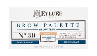 Палетка для бровей Eylure Brow Palette 3 x 1,3 г, 30 Blonde цена и информация | Тушь, средства для роста ресниц, тени для век, карандаши для глаз | pigu.lt