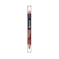 Dvipusis antakių pieštukas Eylure Brow Contour 11 g, Nr. 20 Medium Brown kaina ir informacija | Antakių dažai, pieštukai | pigu.lt