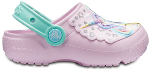 Crocs™ batai mergaitėms Fun Lab Clogs, Ballerina Pink / New Mint kaina ir informacija | Guminės klumpės vaikams | pigu.lt