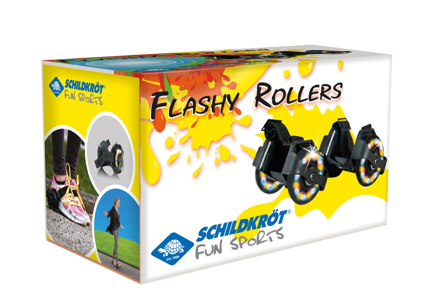 Kulniniai riedučiai Schildkrot Flashy Rollers, 3 LED, 70 mm PU ratukai цена и информация | Riedučiai | pigu.lt