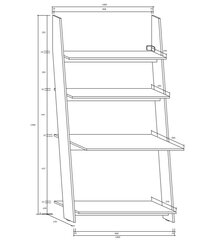 Письменный стол - полка Rack, коричневый цена и информация | Компьютерные, письменные столы | pigu.lt