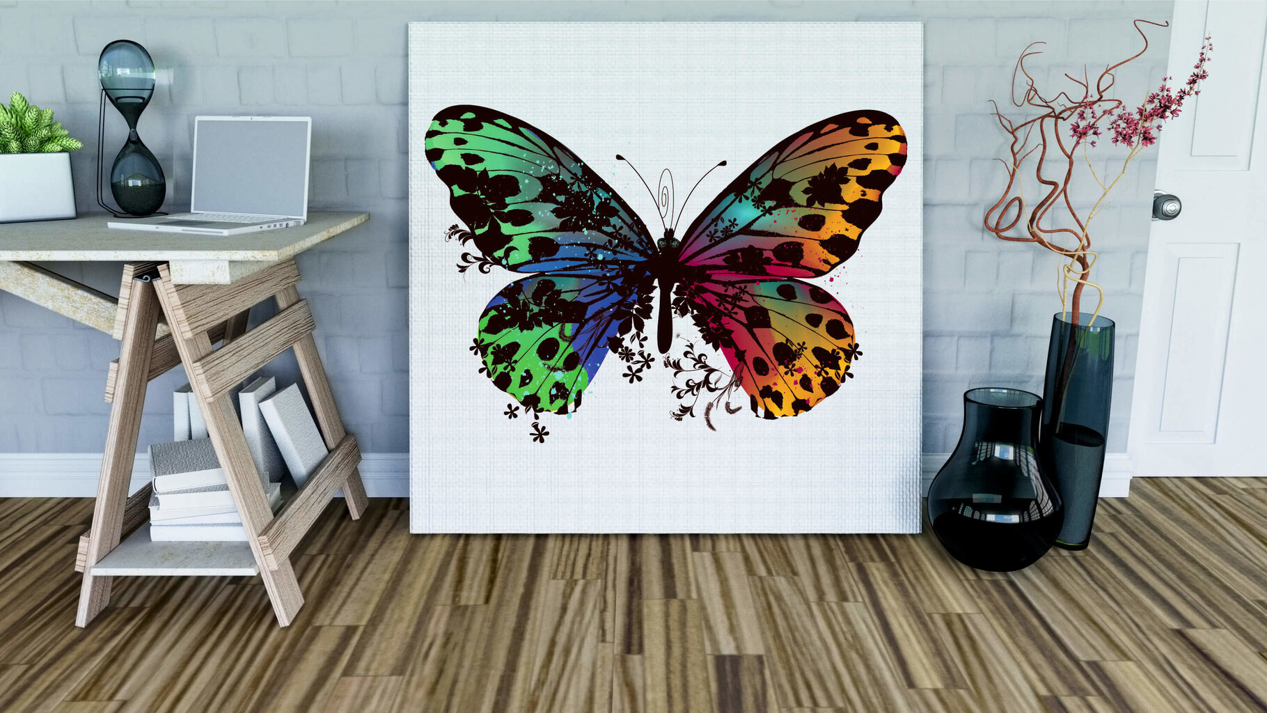 Reprodukcija Perlamutrinis drugelis, 30x30 cm kaina ir informacija | Reprodukcijos, paveikslai | pigu.lt
