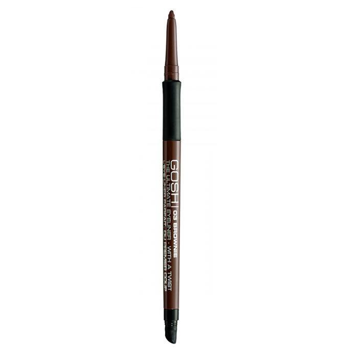 Akių kontūro pieštukas Gosh The Ultimate Eyeliner - with a twist 0,4 g, 03 Brownie kaina ir informacija | Akių šešėliai, pieštukai, blakstienų tušai, serumai | pigu.lt