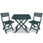 Sulankstomas bistro baldų komplektas, 3 dalių, žalias kaina ir informacija | Lauko baldų komplektai | pigu.lt