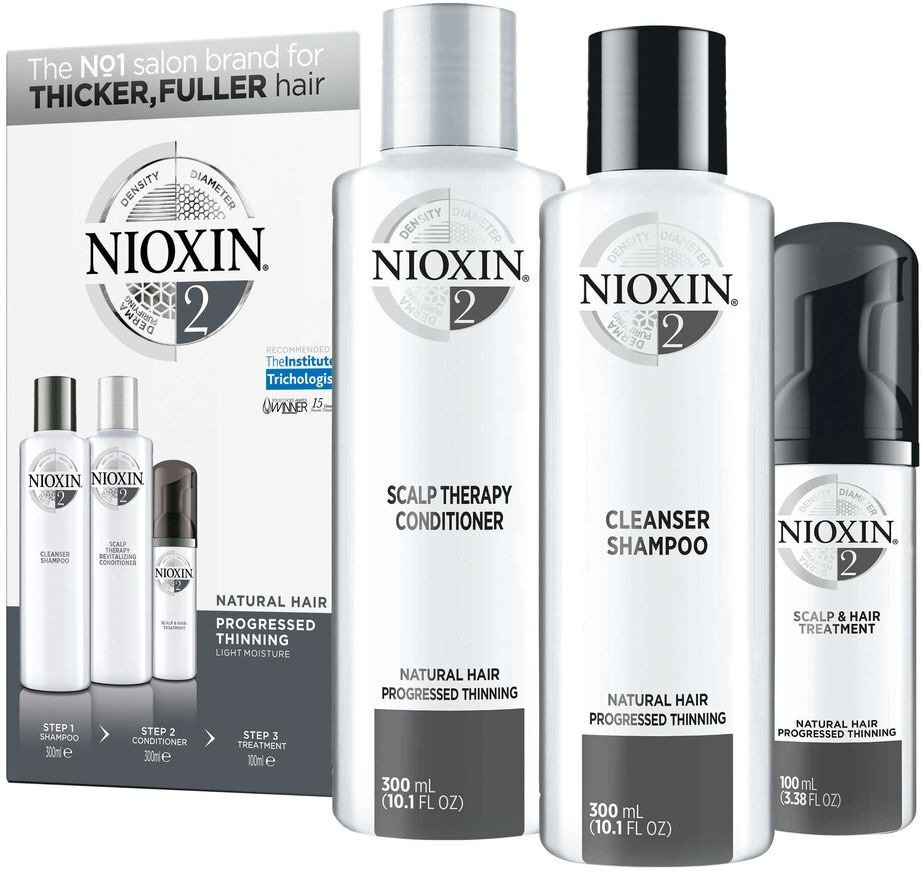 Rinkinys retėjantiems plaukams Nioxin Hair System 2 цена и информация | Šampūnai | pigu.lt