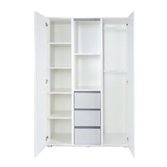 Шкаф Klupś Dalia Grey, белый/серый цена и информация | Детские шкафы | pigu.lt