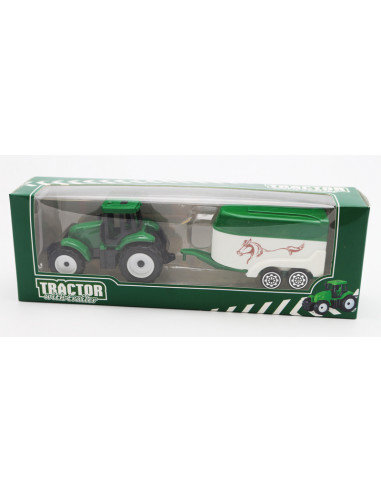 Traktorius su priekaba, 18 cm kaina ir informacija | Žaislai berniukams | pigu.lt