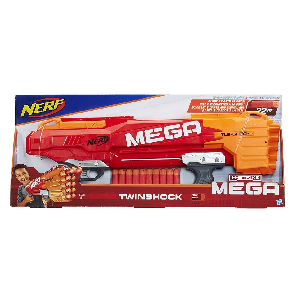 Šautuvas Nerf Mega Twinshock цена и информация | Žaislai berniukams | pigu.lt