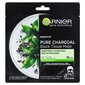 Drėkinamoji ir valomoji veido kaukė Garnier Skin Naturals Pure Charcoal Black Tissue Mask 28 g цена и информация | Veido kaukės, paakių kaukės | pigu.lt