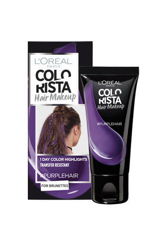 Laikini plaukų dažai L'Oreal Paris Colorista Hair Makeup Purple цена и информация | Plaukų dažai | pigu.lt