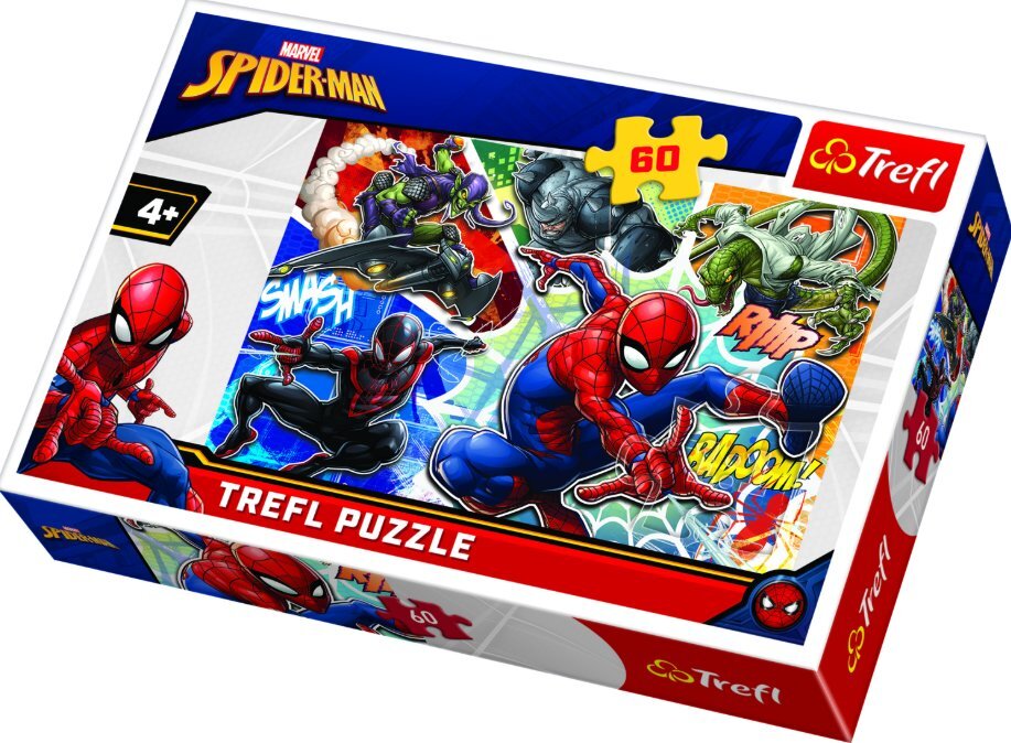 Dėlionė Trefl Žmogus voras (Spider man), 60 d. kaina ir informacija | Dėlionės (puzzle) | pigu.lt