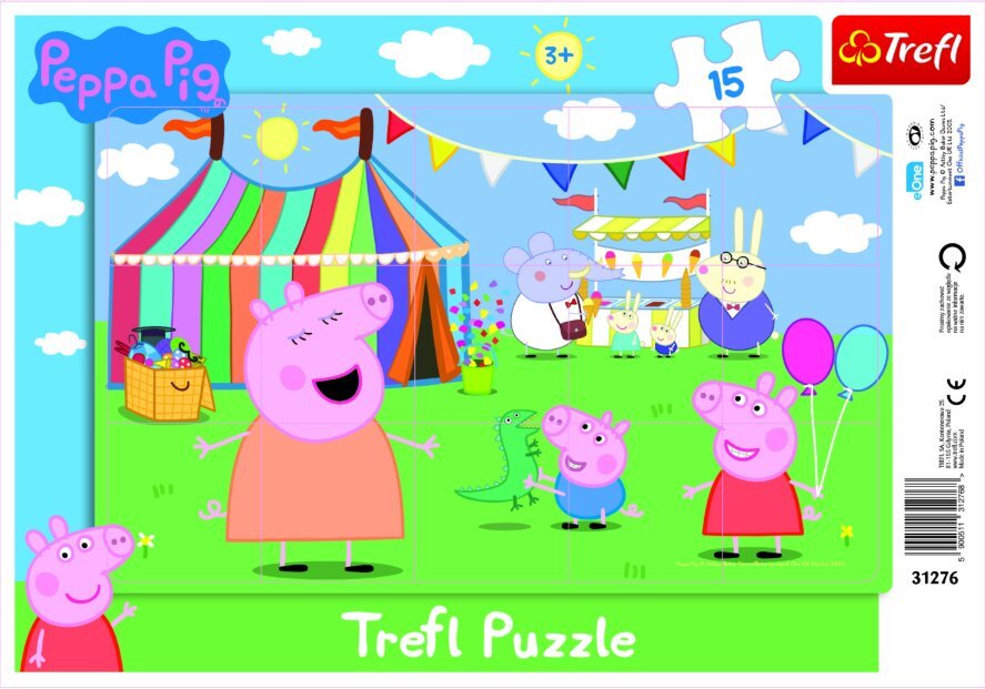 Dėlionė Trefl Kiaulytė Pepa (Peppa Pig), 15 d. цена и информация | Dėlionės (puzzle) | pigu.lt