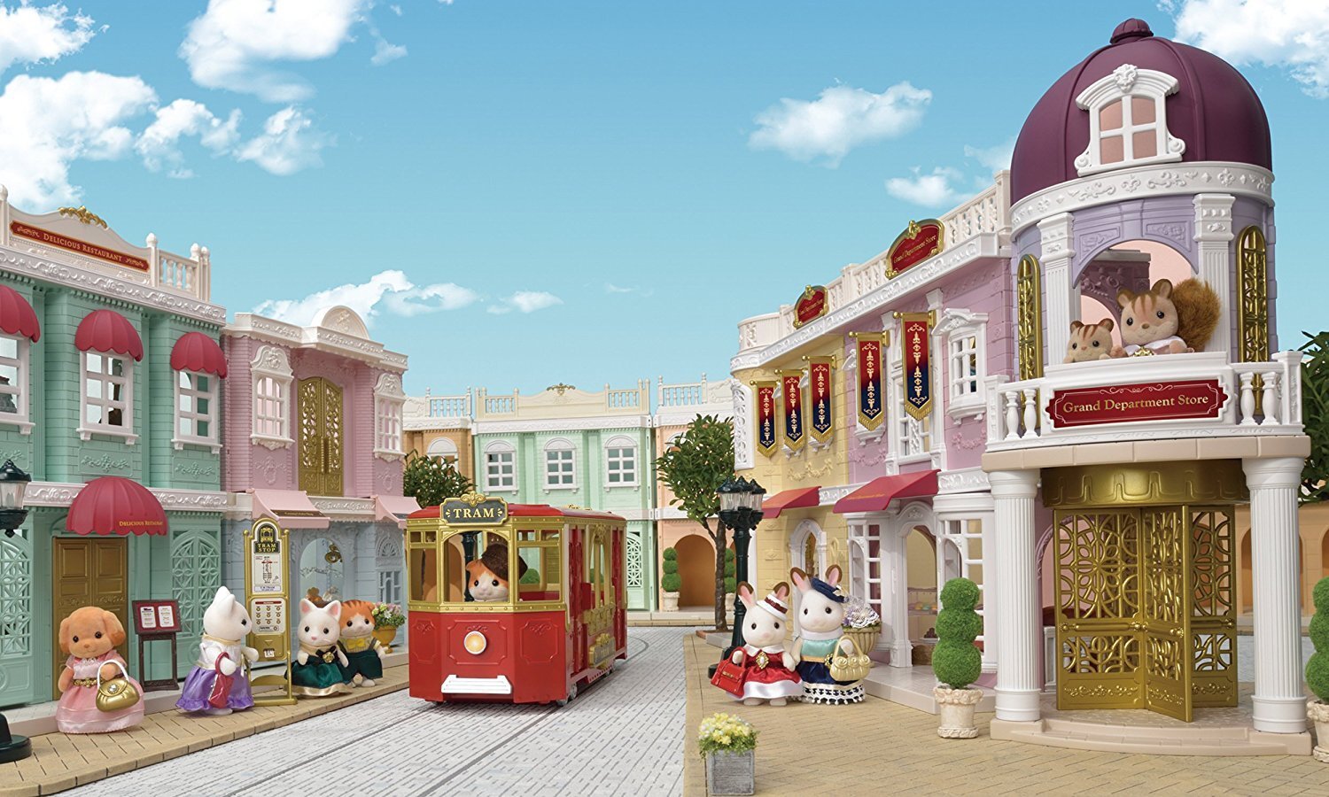 Didelis prekybos centras Sylvanian Families Town цена и информация | Žaislai mergaitėms | pigu.lt