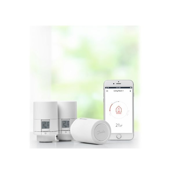 Išmanusis programuojamas belaidis radiatoriaus termostatas Danfoss Living  Eco Bluetooth kaina | pigu.lt