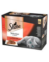 SHEBA Select Slices Mix mėsos skoniai padaže 12x85g kaina ir informacija | Konservai katėms | pigu.lt