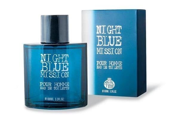 Tualetinis vanduo Real Time Night Blue Mission Pour Homme EDT vyrams, 100 ml kaina ir informacija | Kvepalai vyrams | pigu.lt
