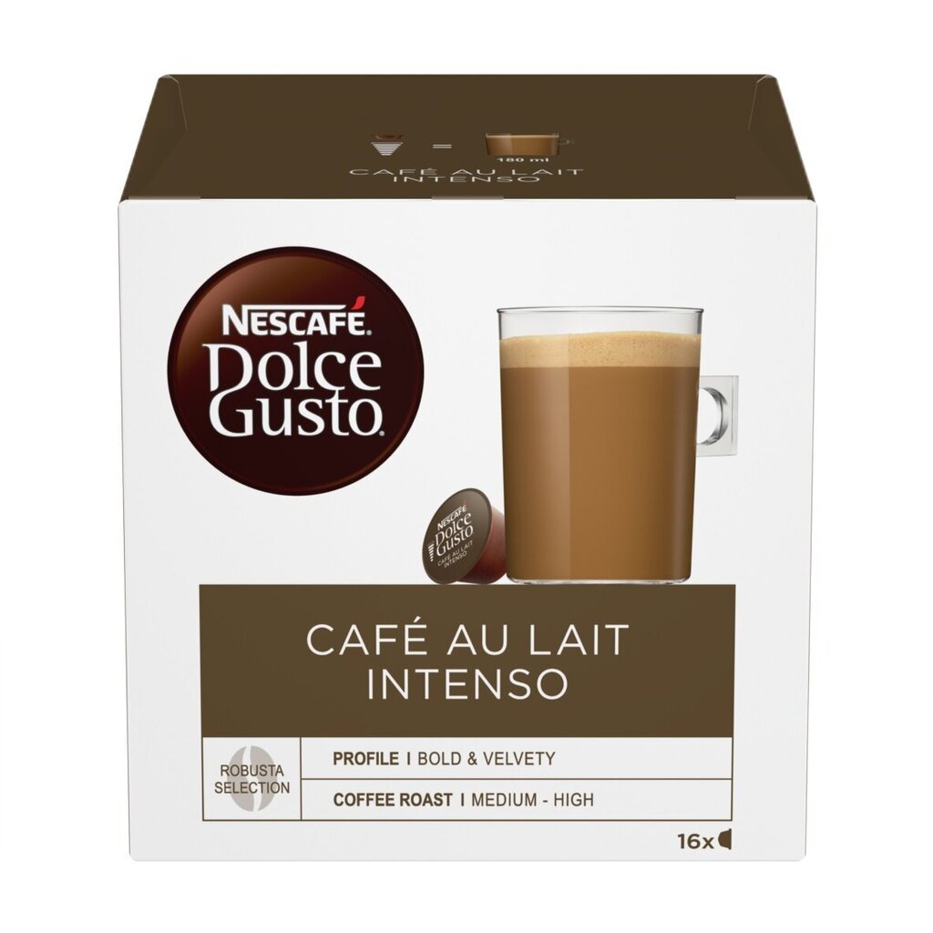 NESCAFE DOLCE GUSTO Café au Lait Intenso 16 kapsulių, 160g цена и информация | Kava, kakava | pigu.lt