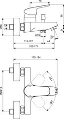 Vonios maišytuvas Ideal Standard Ceraflex, B1721AA kaina ir informacija | Vandens maišytuvai | pigu.lt