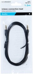 Vivanco kabelis 3.5mm - 3.5mm 1.5m (46701) kaina ir informacija | Kabeliai ir laidai | pigu.lt