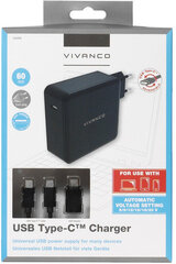 Vivanco USB-C зарядное устройство + кабель 60 Вт (34316) цена и информация | Зарядные устройства для телефонов | pigu.lt