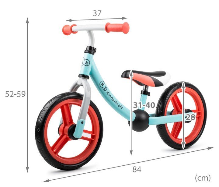 Balansinis dviratukas su aksesuarais 2Way Next, Kinderkraft, mėtinis цена и информация | Balansiniai dviratukai | pigu.lt