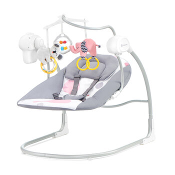Детская кроватка - качели Kinderkraft Minky, (0-9 кг), розовая цена и информация | Шезлонги и качели | pigu.lt