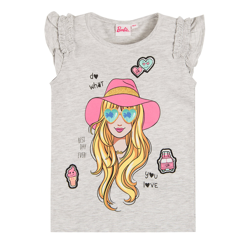 Cool Club marškinėliai trumpomis rankovėmis mergaitėms Barbie, LCG1613196shirt dziewczęcy цена и информация | Marškinėliai mergaitėms | pigu.lt