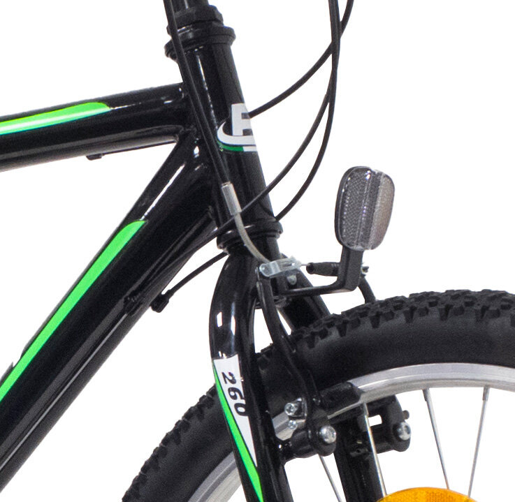 Miesto dviratis Bottari Milano 26", juodas/žalias kaina ir informacija | Dviračiai | pigu.lt