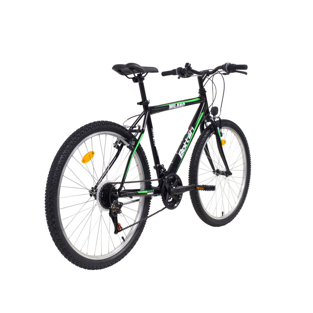 Miesto dviratis Bottari Milano 26", juodas/žalias цена и информация | Dviračiai | pigu.lt