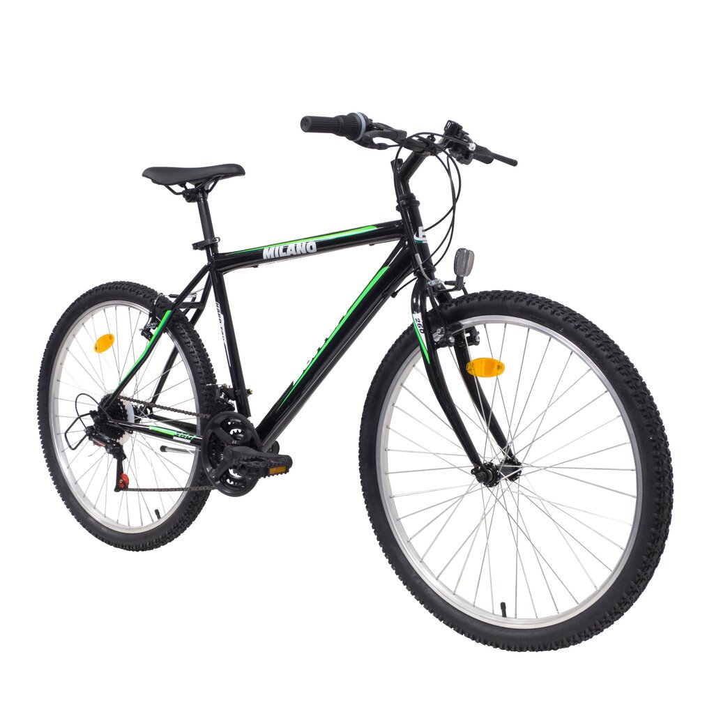 Miesto dviratis Bottari Milano 26", juodas/žalias kaina ir informacija | Dviračiai | pigu.lt