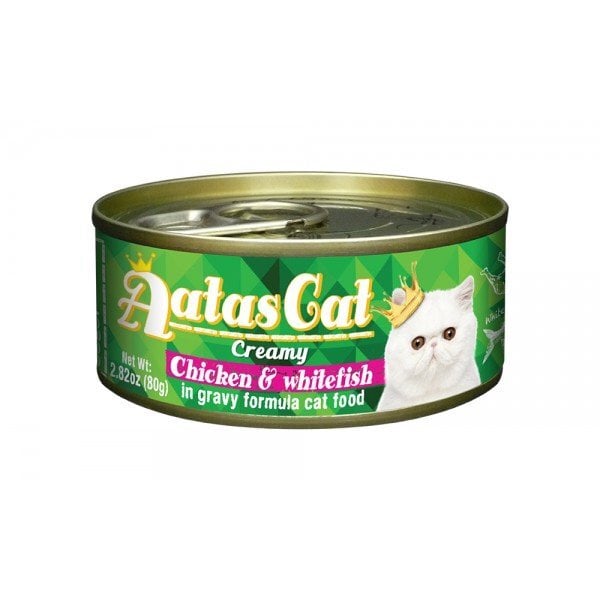 Konservai katėms Aatas CREAMY CHICKEN&WHITEFISH, 80 g kaina ir informacija | Konservai katėms | pigu.lt