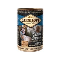 Carnilove konservai Wild Meat su lašiša ir kalakutiena, 400 g kaina ir informacija | Konservai šunims | pigu.lt