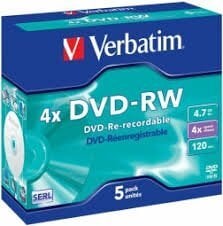 Verbatim DVD-RW kaina ir informacija | Vinilinės plokštelės, CD, DVD | pigu.lt