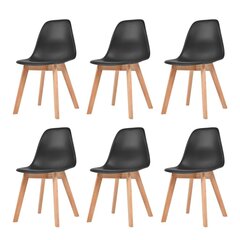 Valgomojo kėdės, juodos spalvos kaina ir informacija | Virtuvės ir valgomojo kėdės | pigu.lt