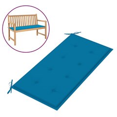 Подушка для садовой скамейки, синяя, 100x50x4см цена и информация | Подушки, наволочки, чехлы | pigu.lt