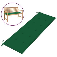 Подушка для садовой скамейки, зеленая, 150x50x4см цена и информация | Подушки, наволочки, чехлы | pigu.lt
