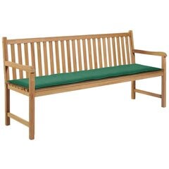 Подушка для садовой скамейки, зеленая, 180x50x4см цена и информация | Подушки, наволочки, чехлы | pigu.lt