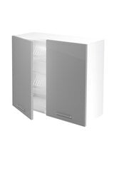 Подвесной кухонный шкафчик Halmar Vento GC 80/72 с сушилкой для посуды, серый/белый цена и информация | Кухонные шкафчики | pigu.lt