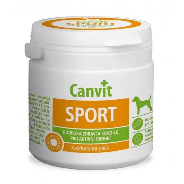 Vitaminai šunims CANVIT SPORT N100, 100g kaina ir informacija | Vitaminai, papildai, antiparazitinės priemonės šunims | pigu.lt
