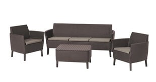 Salemo 3 seater set lauko baldų komplektas, rudas kaina ir informacija | Lauko baldų komplektai | pigu.lt