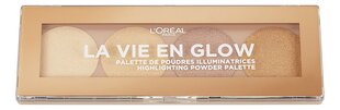 L'oréal paris la vie en glow палетка пудровых хайлайтеров <br /> l'oreal paris цена и информация | Бронзеры (бронзаторы), румяна | pigu.lt