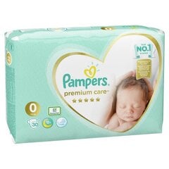 Sauskelnės PAMPERS Premium Care 0 dydis, <3 kg, 30 vnt. kaina ir informacija | Sauskelnės | pigu.lt